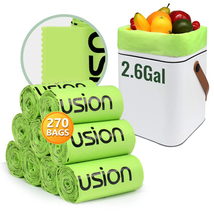 GreFusion 1.2 Gallon Compostable Bags - 125 Count (BPI Certified)