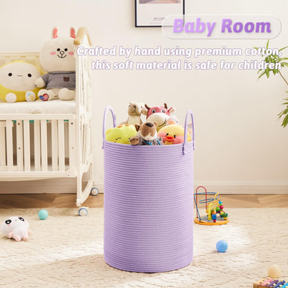 Artfeel 60L Handwoven Natural Cotton Rope Laundry Hamper
