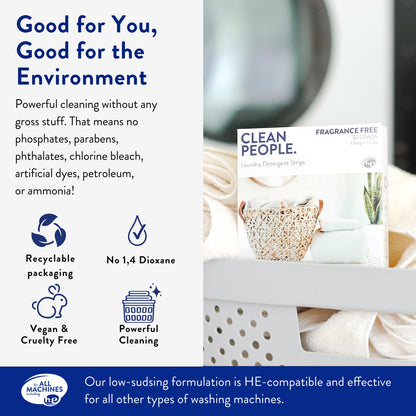 Toxin-Blocking Sleep & Laundry: Non-Toxic Clean People Ultra-Concentrated Detergent Sheets