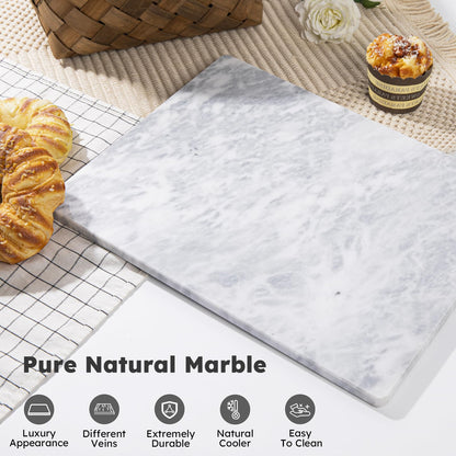 Diflart Natural Granite Cutting Board: Large 16" x 20" Polished Stone Slab.