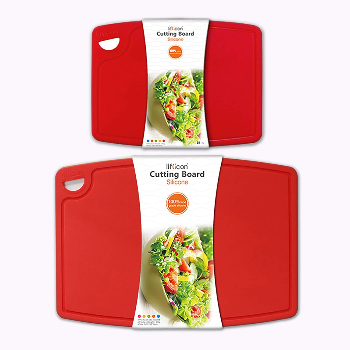Liflicon 12.6'' x 9.1'' Thick Silicone Cutting Board: Non-Toxic & Flexible.