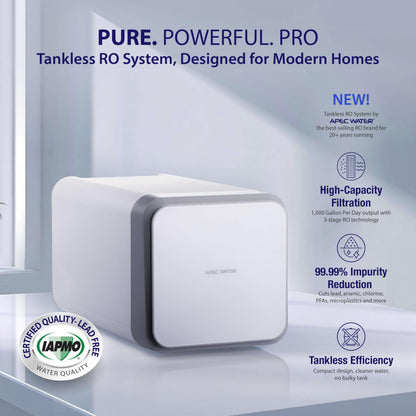 PFAS & Lead Tankless Under-Sink RO System, Certified Alkaline – APEC ROTL-A1000ALK