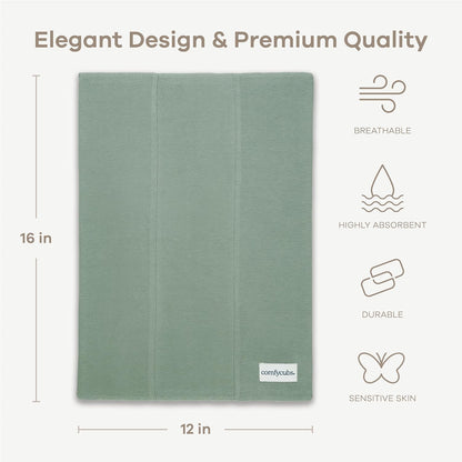 Comfy Cubs 6-Layer 100% Cotton Ultra Absorbent Burp Cloths (6-Pack)