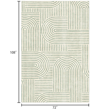 LUXRUG 6x9 OEKO-TEX Certified Modern Abstract Washable Rug