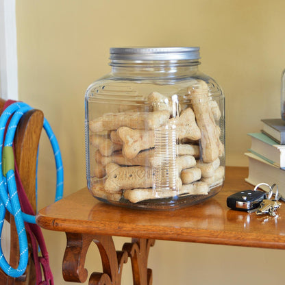 Anchor Hocking 2-Quart Glass Cracker Jars with Aluminum Lids (Set of 4)