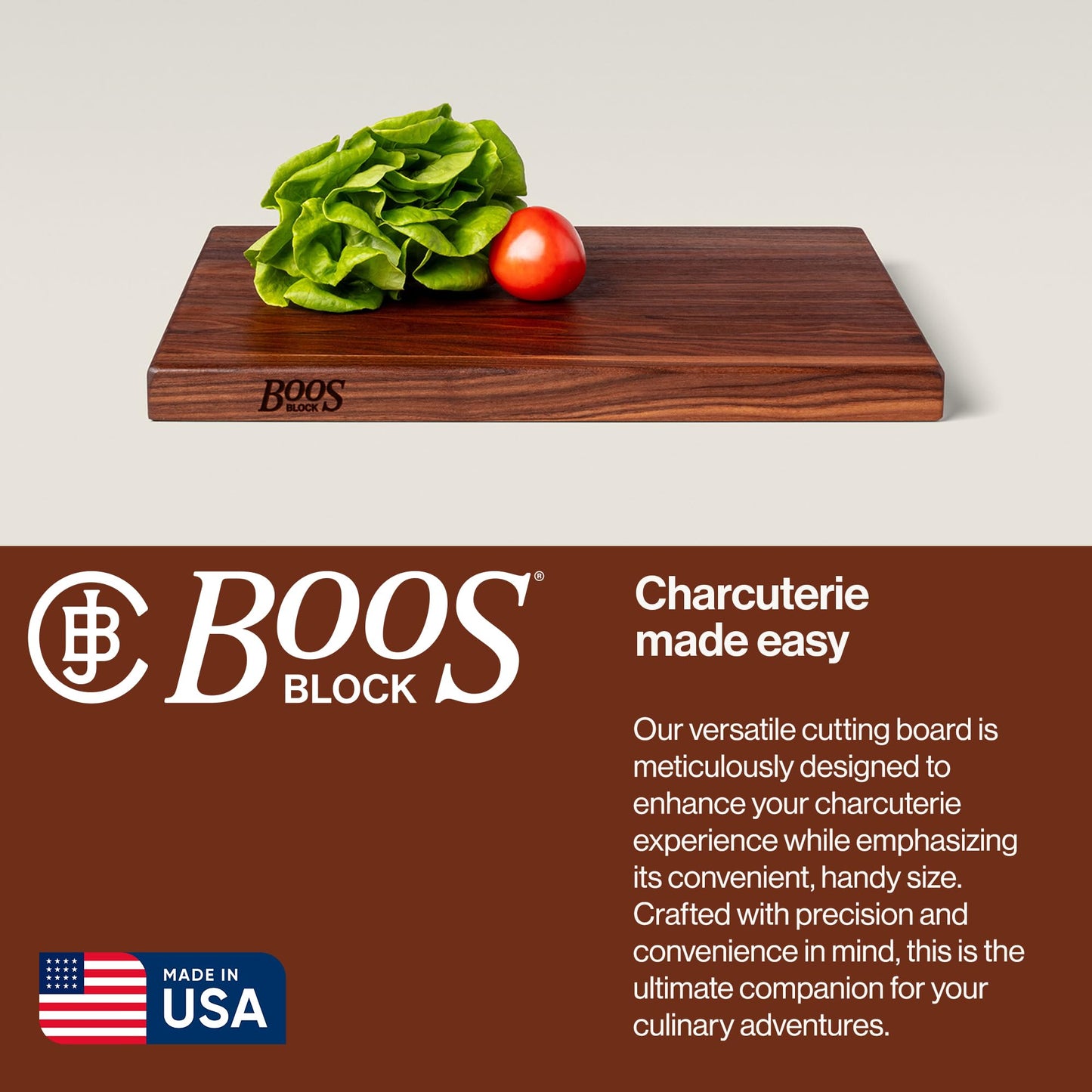 John Boos R-Board Series Maple Cutting Board (24”x18”x1.5”)