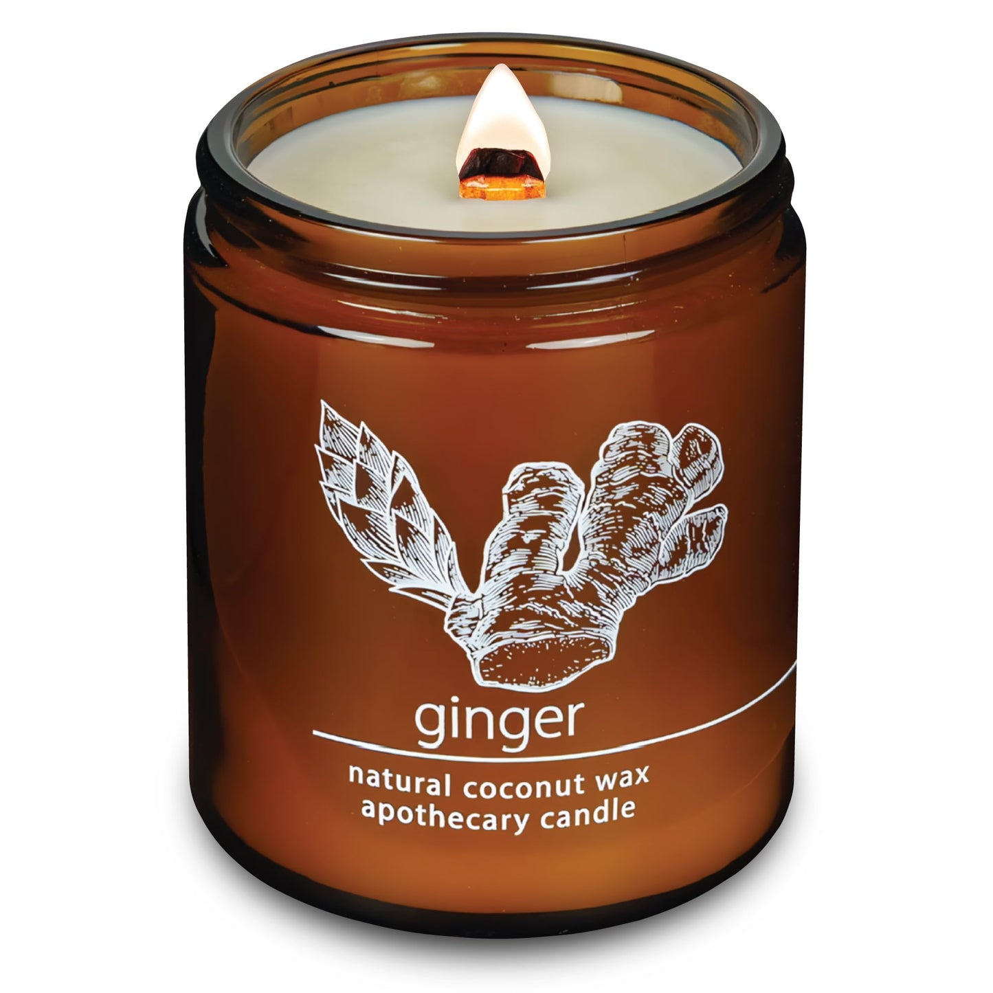 Non-Toxic Coconut Wax Candle: Signature Crackling Wood Wick, Phthalate-Free, 60-Hour Clean Burn