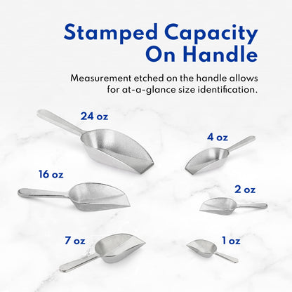 New Star Foodservice Cast Aluminum Scoop: 16-Ounce Utility Scoop