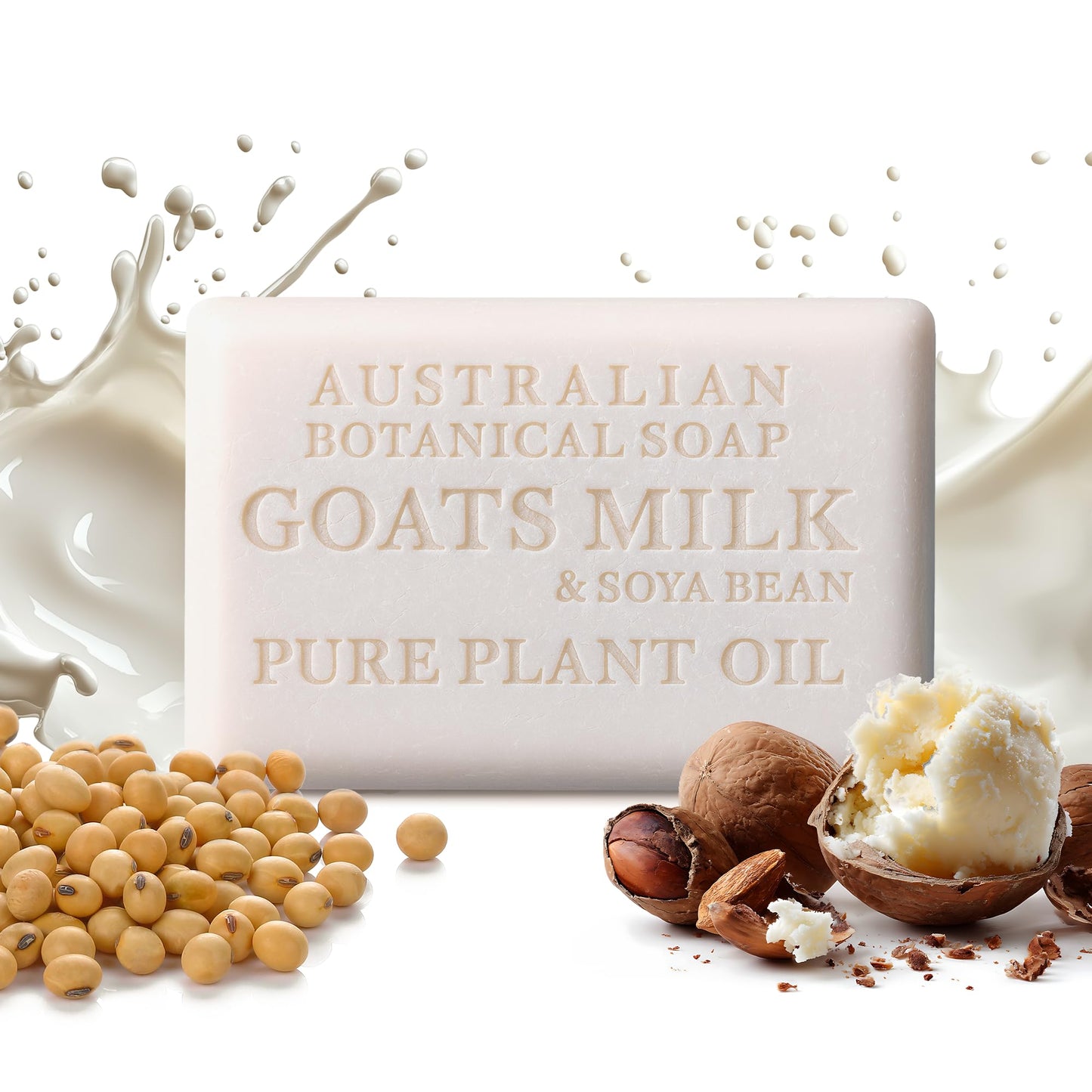 Australian Botanical Goat Milk Soap: Triple Milled with Organic Shea Butter