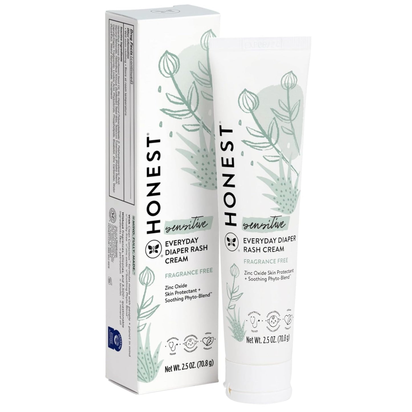 The Honest Company Diaper Rash Cream: Moisturizing Zinc Oxide Ointment