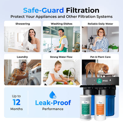 Compact Whole-House PFAS & Lead Water Filter, 2-Stage – iSpring WGB21B-PFKS