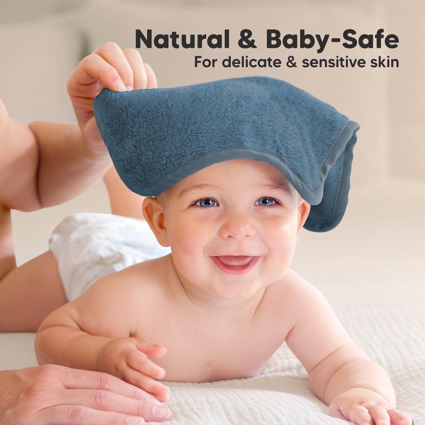 KeaBabies Bamboo Washcloths: 500GSM Ultra-Soft 6-Pack