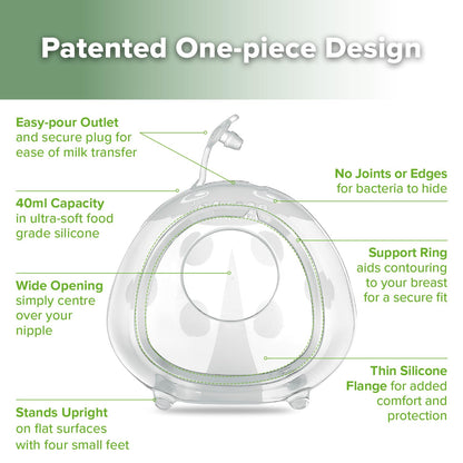 Haakaa Ladybug 2.5oz Wearable Silicone Milk Collector (2-Pack)