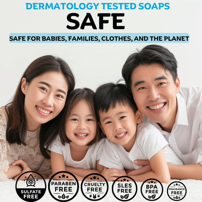 Hypoallergenic Green Tea & Coconut Plant-Based Laundry Soap Bar