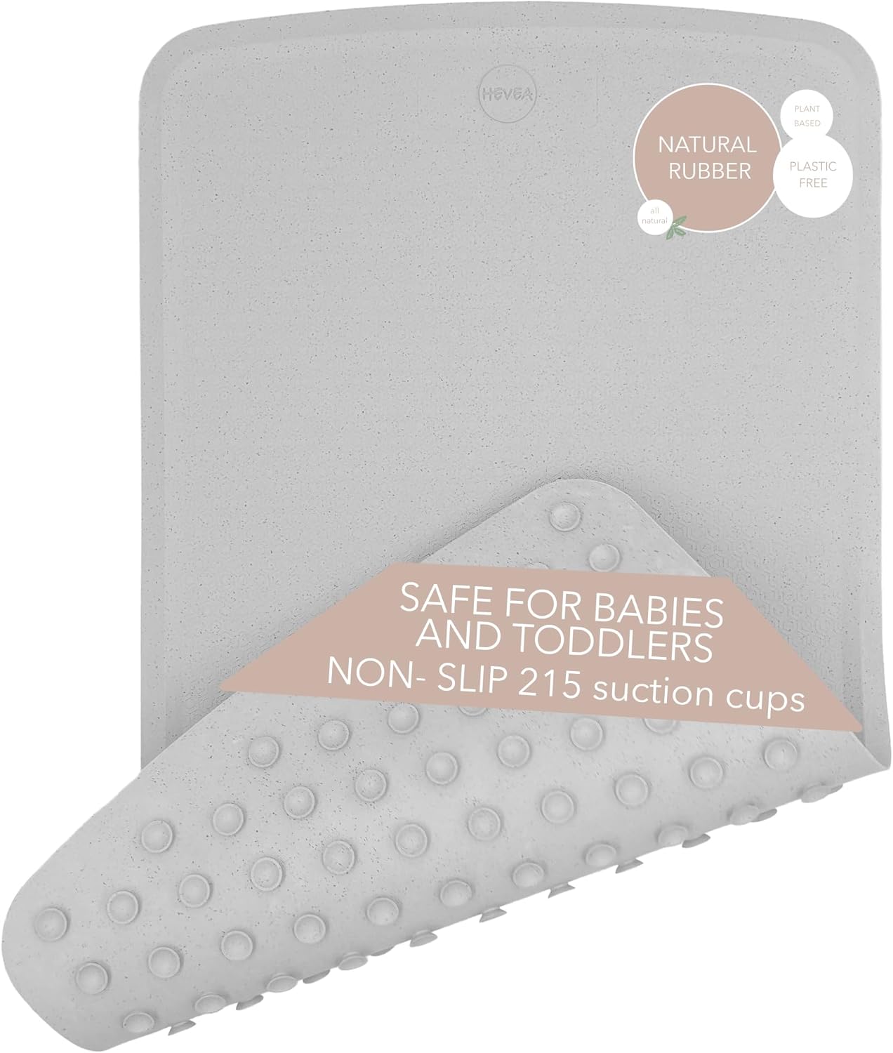 HEVEA Natural Rubber Wave Bath Mat: Plastic-Free & Biodegradable