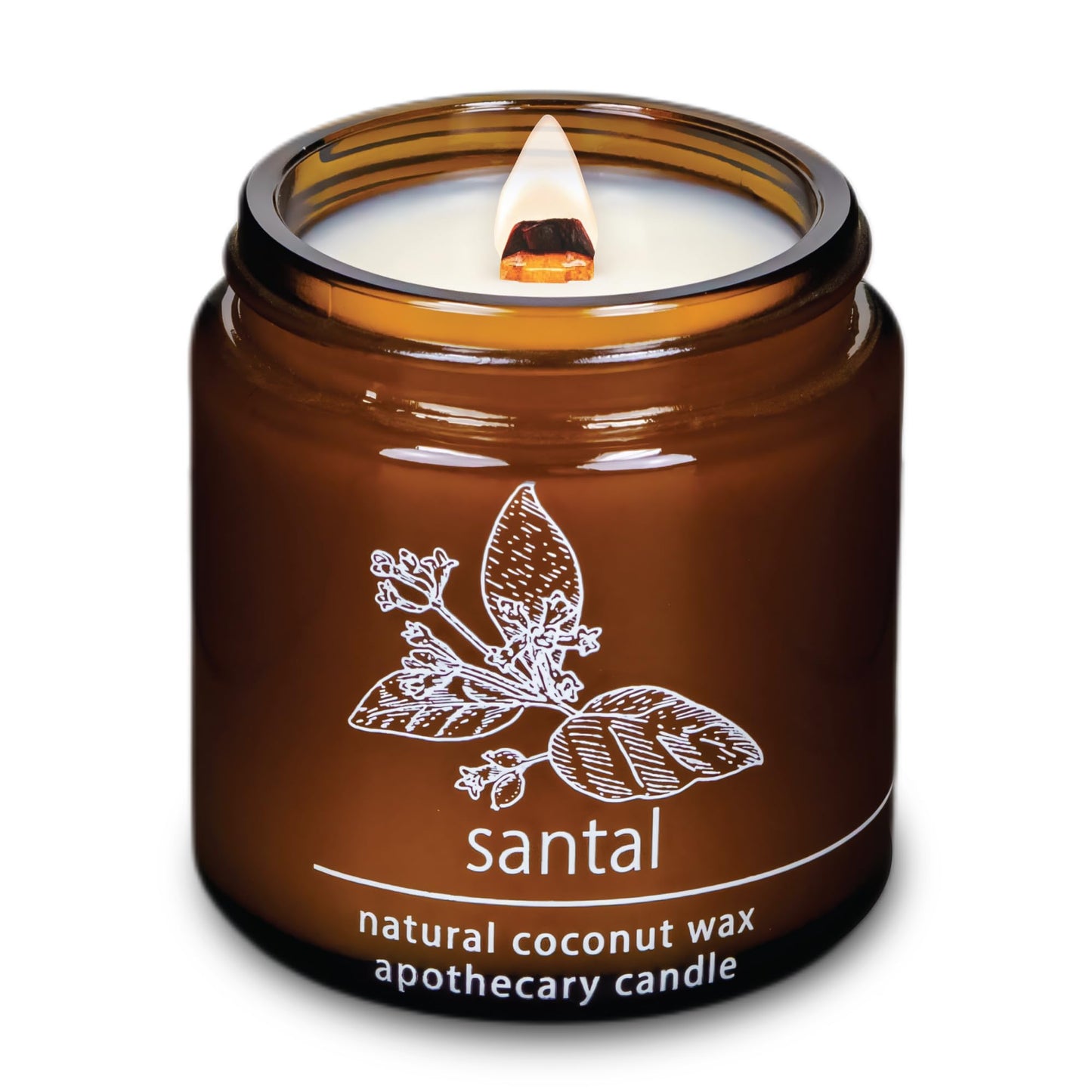 Non-Toxic Coconut Wax Candle: Signature Crackling Wood Wick, Phthalate-Free, 60-Hour Clean Burn