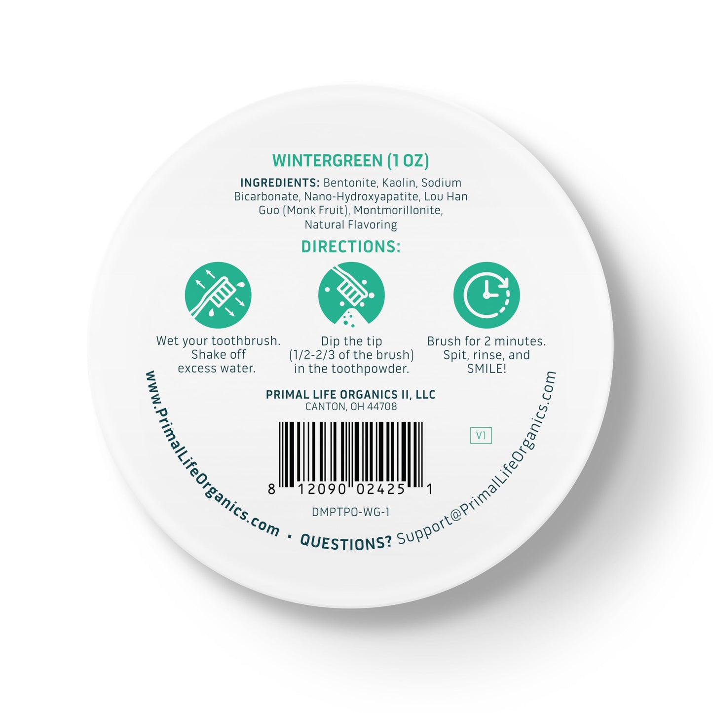 Primal Life Organics Dirty Mouth Toothpowder: Sweet Bubblegum 0.25 oz