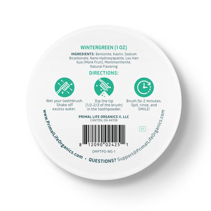 Primal Life Organics Dirty Mouth Toothpowder: Sweet Bubblegum 0.25 oz