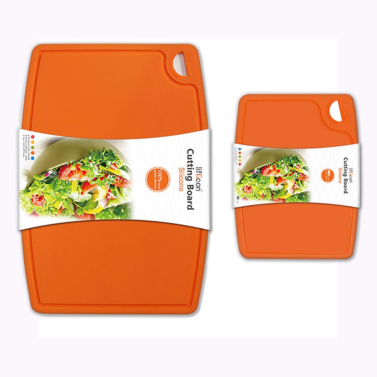 Liflicon 12.6'' x 9.1'' Thick Silicone Cutting Board: Non-Toxic & Flexible.