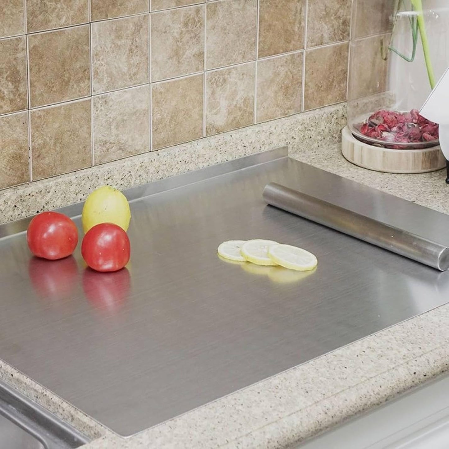 BILLAMB Stainless Steel Cutting Board: Large 15.7" x 11.8" Permanent Prep Surface.