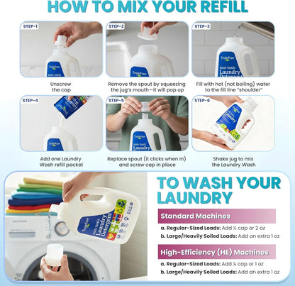 Truly Free Plant-Based Refillable Laundry Wash for Sensitive Skin