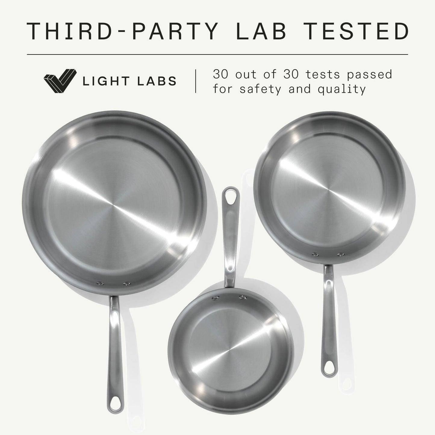 Made In 12-Inch Stainless Clad Frying Pan: Professional 5-Ply Construction, for a Lifetime of Plastic-Free Searing