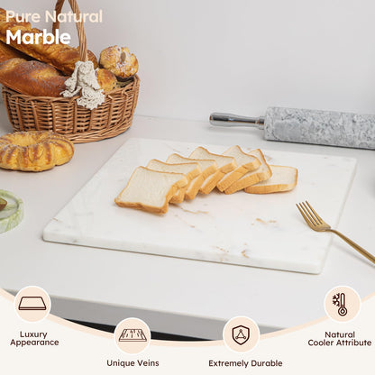 Diflart Natural Granite Cutting Board: Large 16" x 20" Polished Stone Slab.