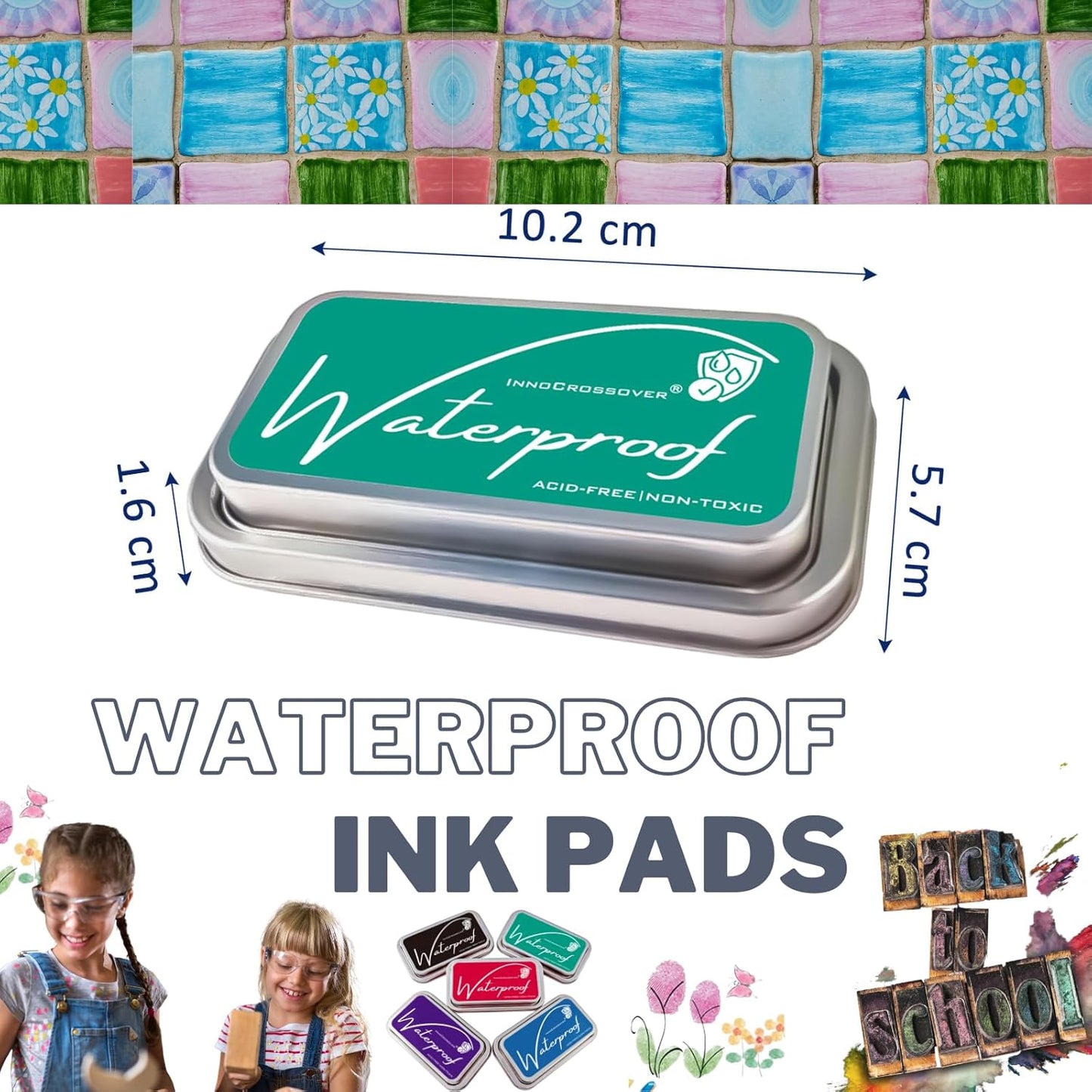 Non-Toxic Waterproof Ink Pads: Acid-Free Formula for Permanent Card Making and Crafts
