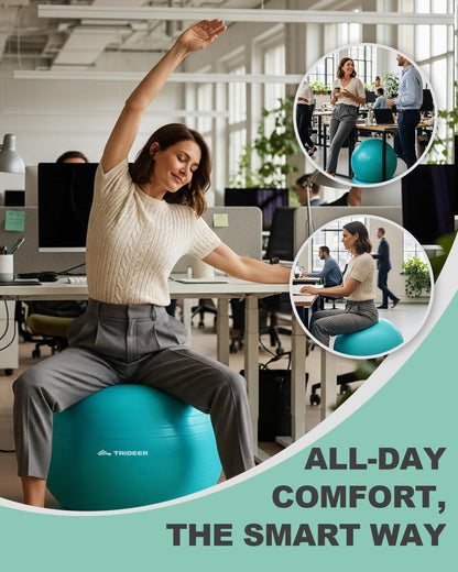 Trideer Yoga Ball Chair: Hypo-Allergenic Stability System