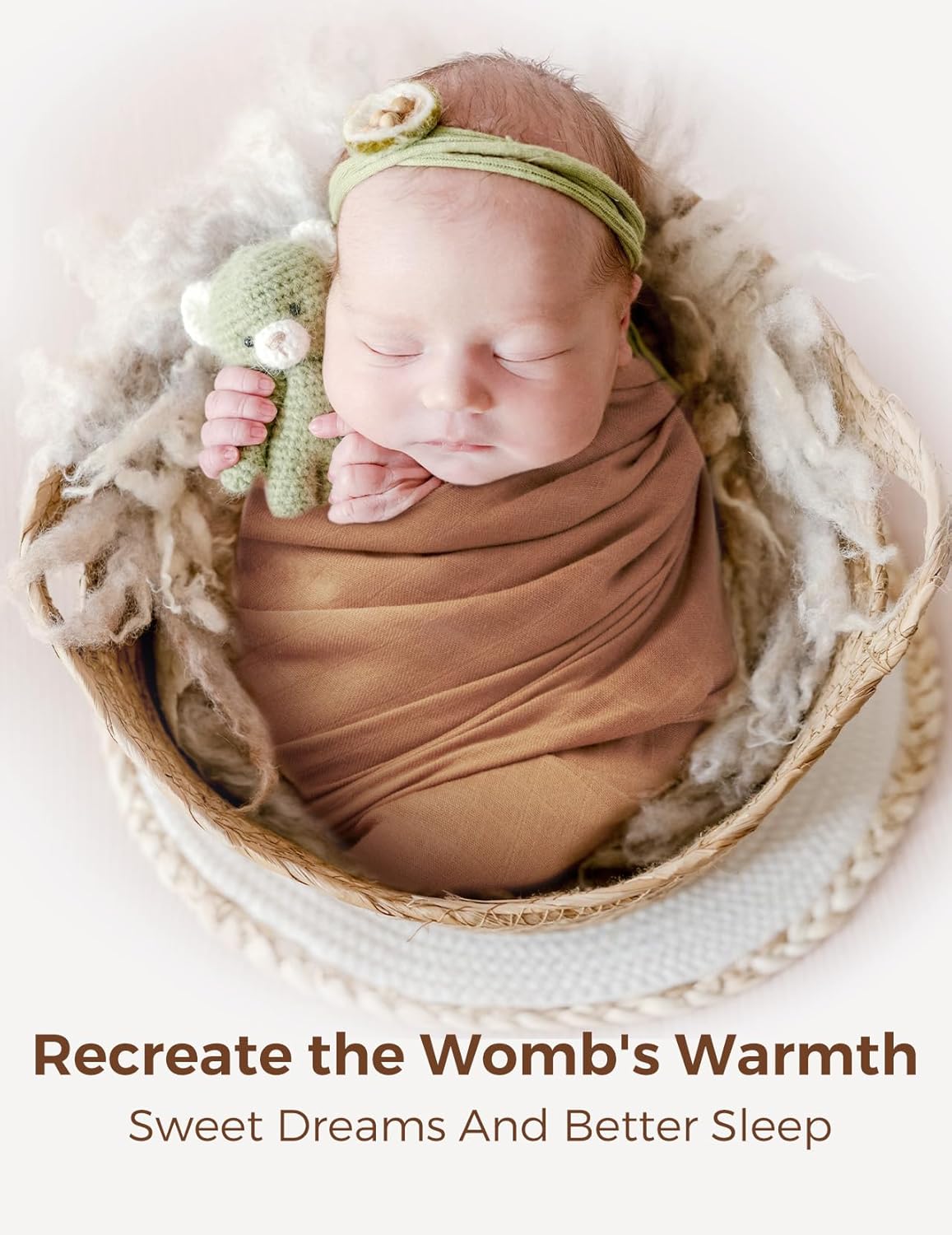 Momcozy 4-Pack Bamboo & Cotton Muslin Baby Swaddle Blankets