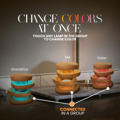 Filimin Friendship Lamp: Mid-Century Knotty Alder Wood