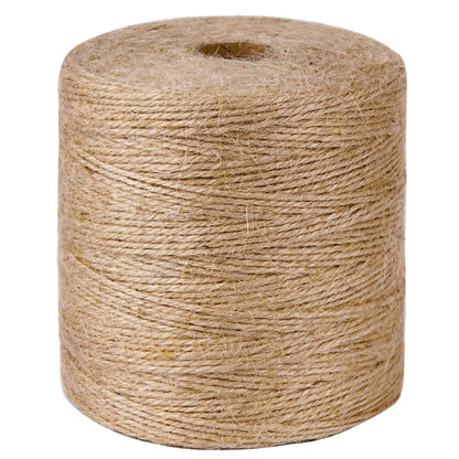 100% Natural Jute Twine: 1100 Feet of Biodegradable Cord for Zero-Waste Crafting and Gardening
