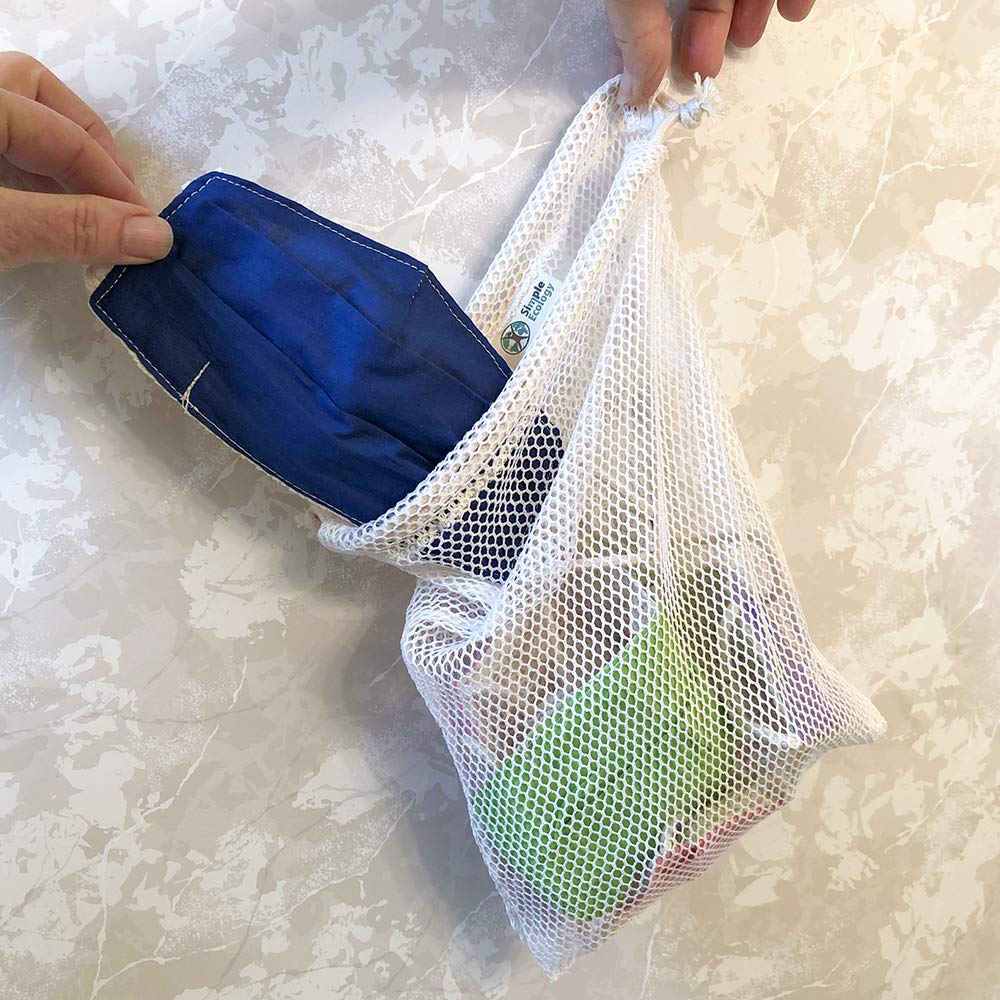 Simple Ecology GOTS Certified Organic Cotton Mesh Laundry Bags (Set of 3)