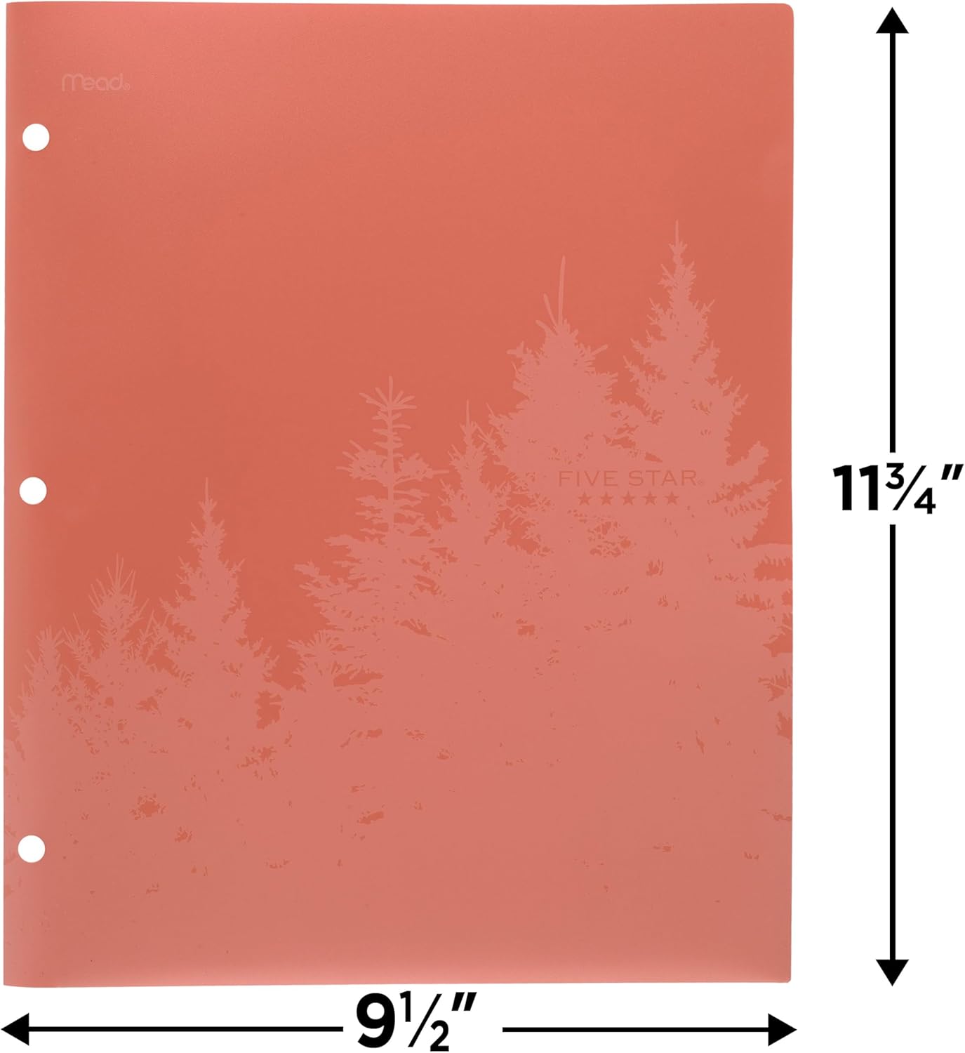 Five Star 100% Recycled Plastic 2-Pocket Folders with Prongs