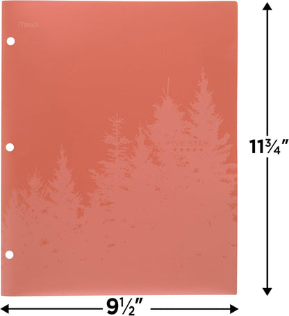 Five Star 100% Recycled Plastic 2-Pocket Folders with Prongs