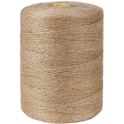 100% Natural Jute Twine: 1100 Feet of Biodegradable Cord for Zero-Waste Crafting and Gardening