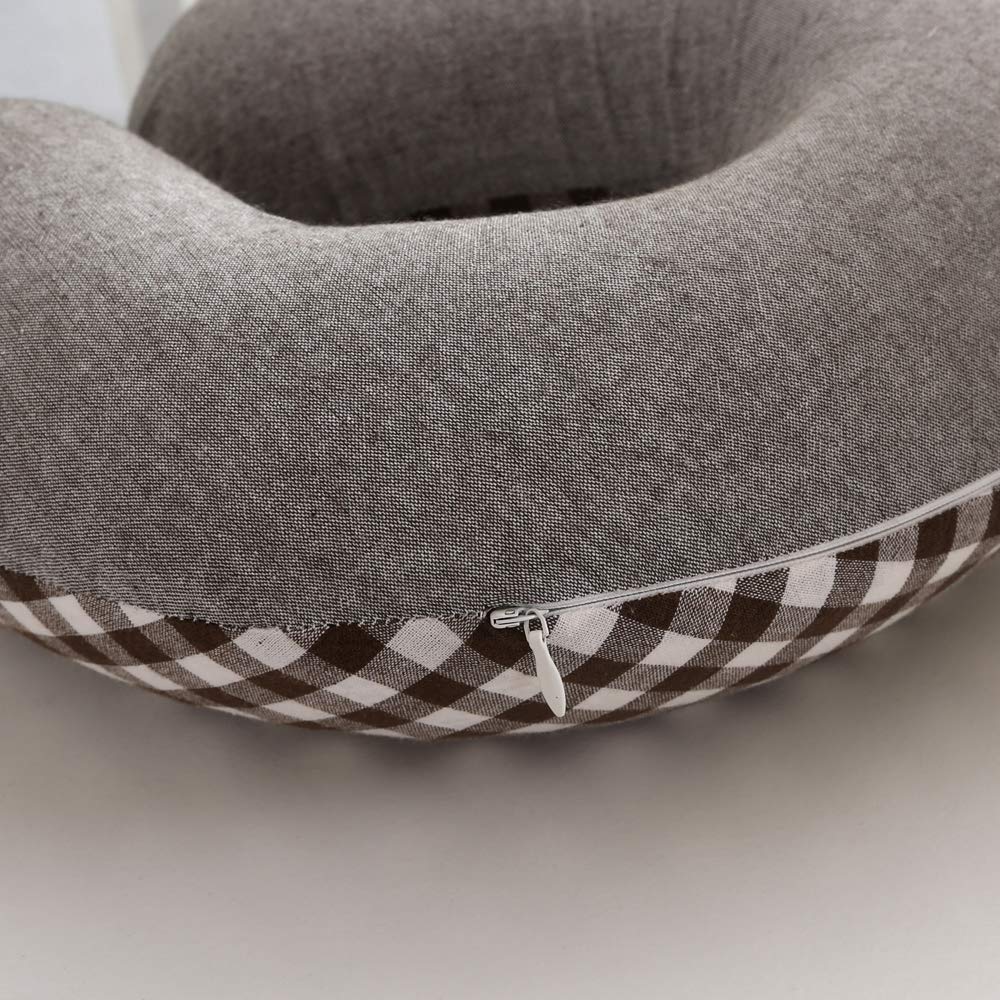Edomi U-Shaped Adjustable Buckwheat Hull Neck & Shoulder Pillow