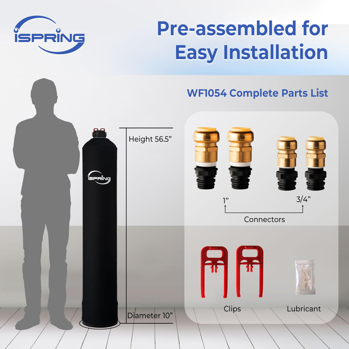 Whole-House PFAS Reduction Water Filter, 10-Year – iSpring WF150K-PF
