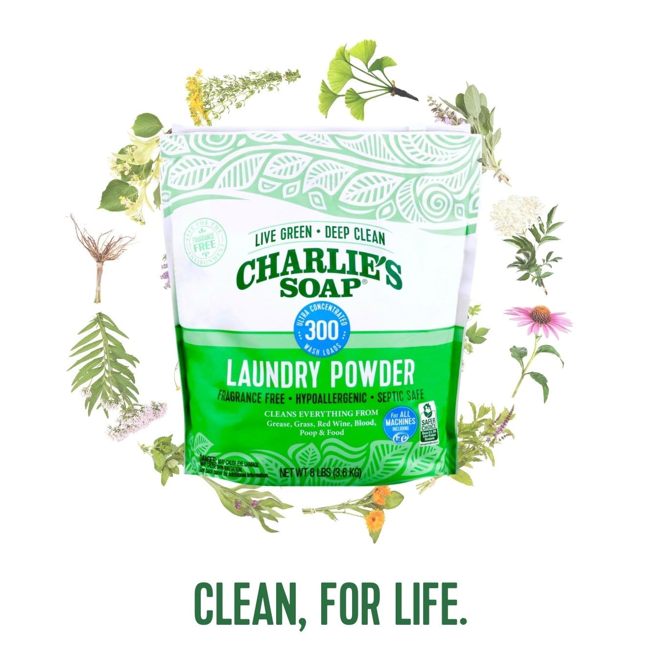 Charlie’s Soap Fragrance-Free Hypoallergenic Deep Cleaning Laundry Powder