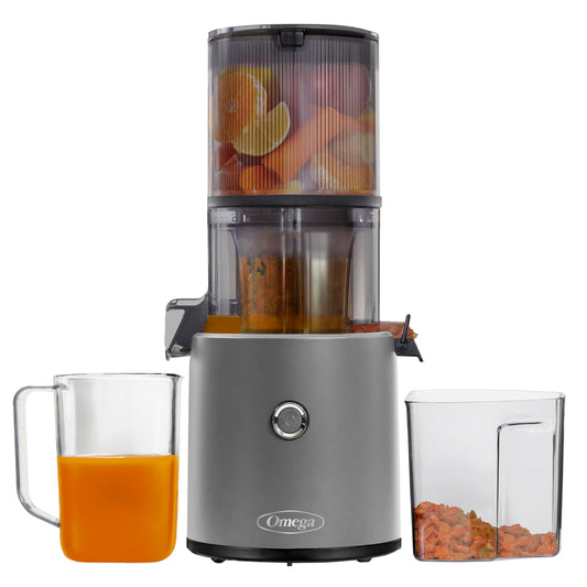 Omega Effortless Batch Juicer | TRUE Shift Stainless Cold-Press Juicer (2 L)