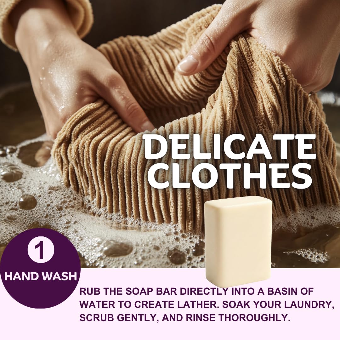 Hypoallergenic Green Tea & Coconut Plant-Based Laundry Soap Bar