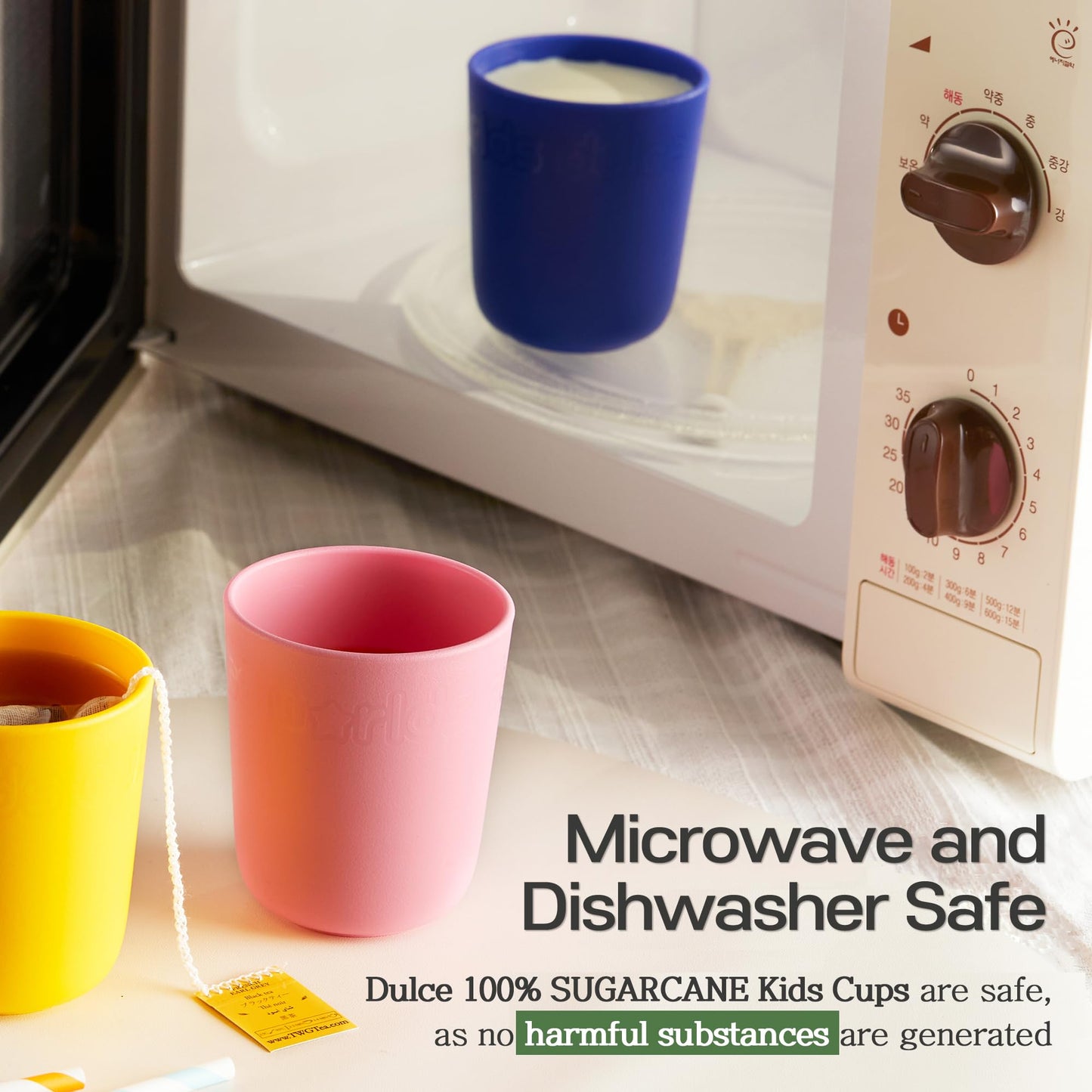 Dulce Worlds 100% Sugarcane Unbreakable Kids Cups (5-Pack)