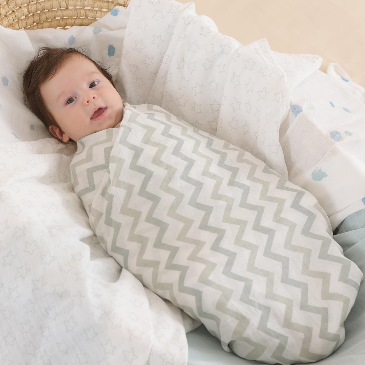 POMISO Muslin Swaddle Pack: 100% Pure Cotton Comfort
