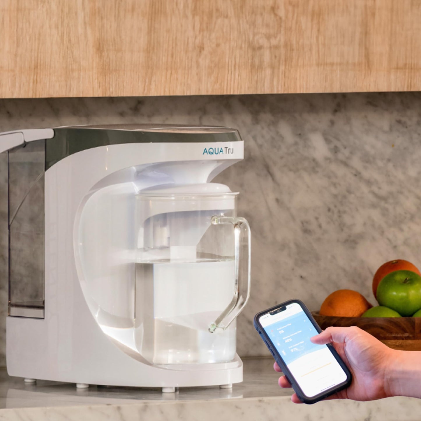 AquaTru Carafe Countertop Reverse Osmosis Purifier: Certified, with Glass Carafe and Mineral Boost