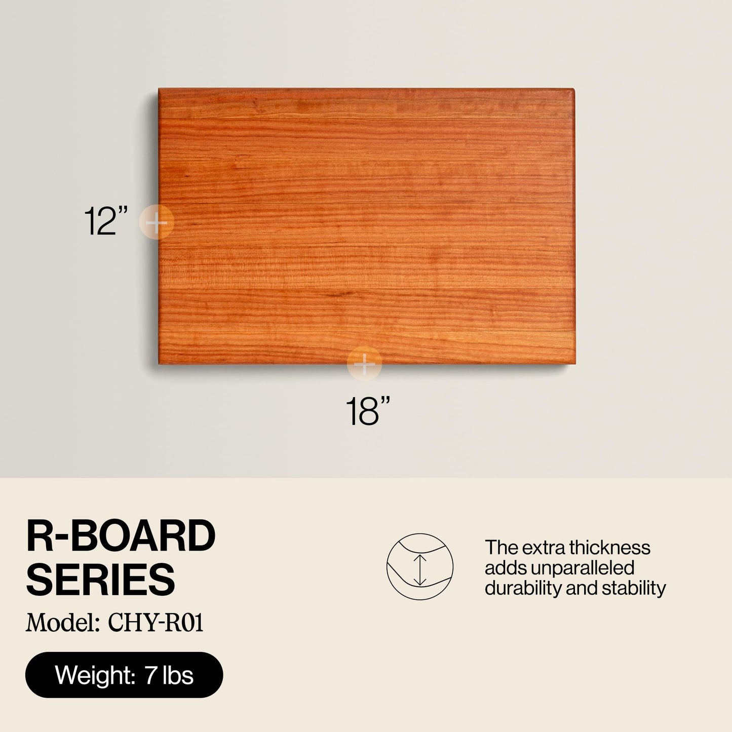 John Boos R-Board Series Maple Cutting Board (24”x18”x1.5”)