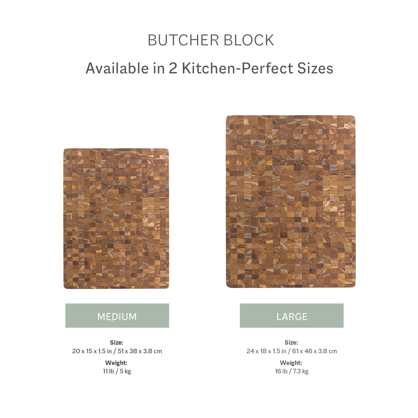 Teakhaus Butcher Block - Extra Large End-Grain Teak Cutting Board