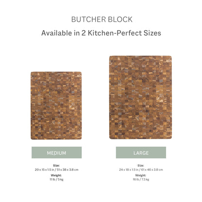 Teakhaus Butcher Block - Extra Large End-Grain Teak Cutting Board