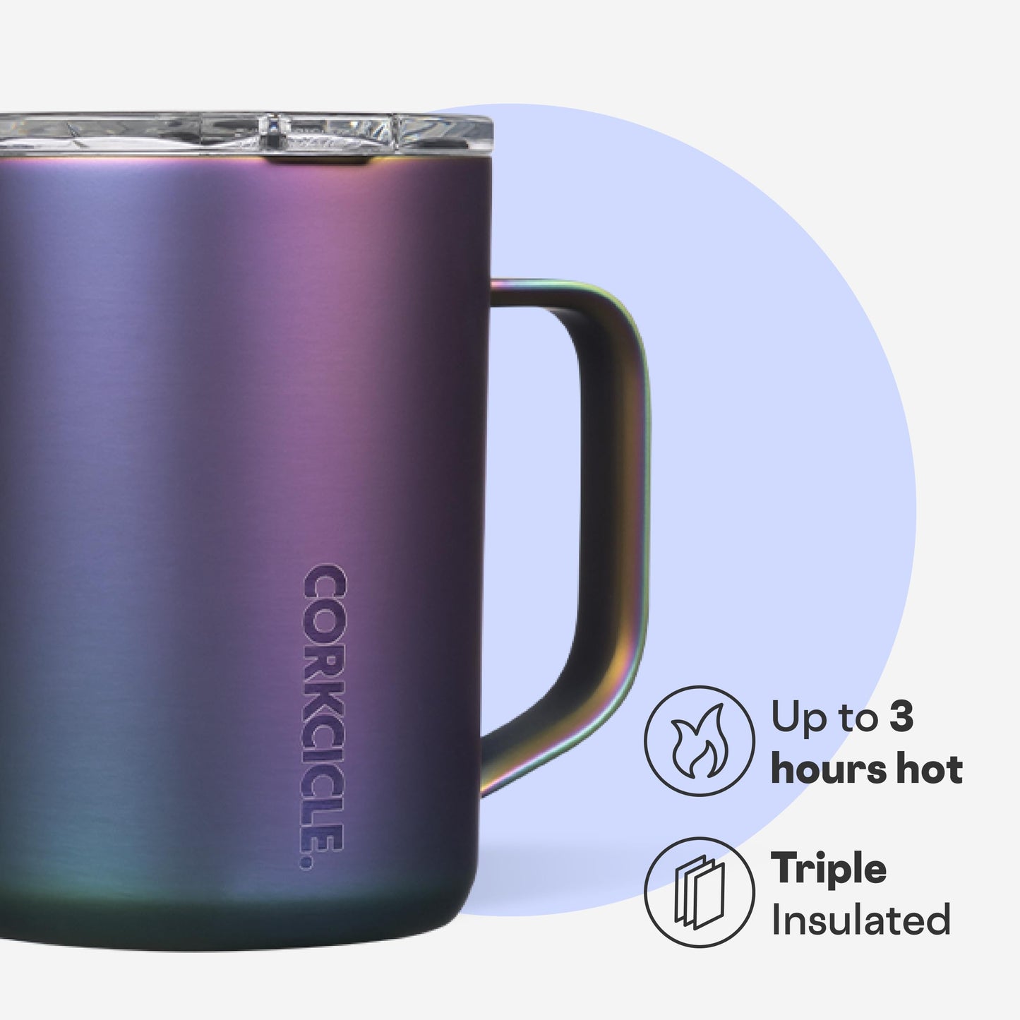 Corkcicle Classic 16 oz Triple-Insulated Stainless Steel Mug
