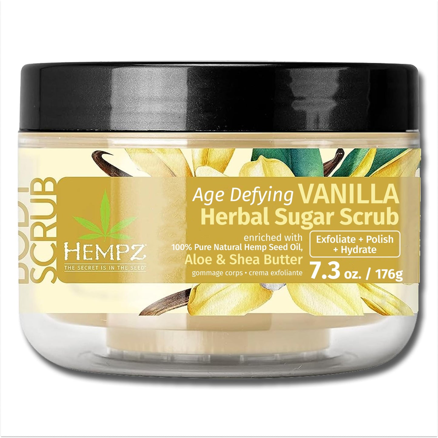 Fragrance-Free Sugar Body Scrub with Hemp Seed Oil – HEMPZ