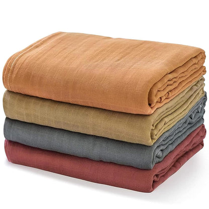 Momcozy 4-Pack Bamboo & Cotton Muslin Baby Swaddle Blankets